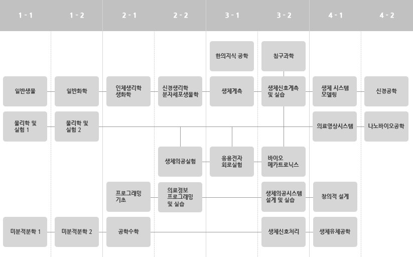 다전공 교육과정 이수체계도